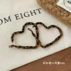 BWQ1【5CM】leopard print love earrings