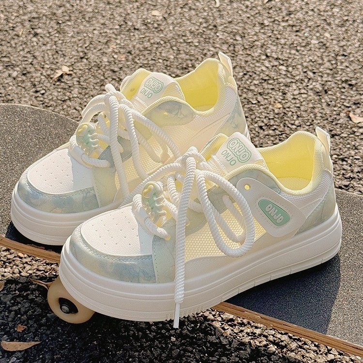 Summer Women's Shoes, White Shoes, Women's New Breathable Mesh Shoes, Versatile Niche Bread Shoes, Thick-Soled Sports Sneakers