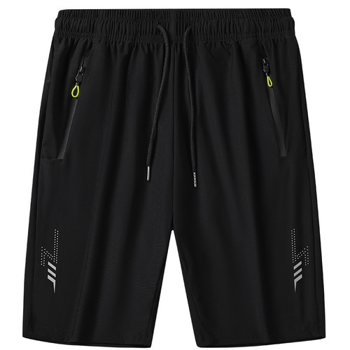 Summer men's quick-drying ice silk sports casual cool loose plus-size outerwear thin five-pocket shorts beach shorts