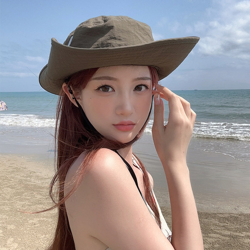 Summer Hiking Fisherman Hat for Men and Women, Thin, Large Brim, UV Protection, Outdoor Camping Sun Protection, Quick-Drying Waterproof Hat