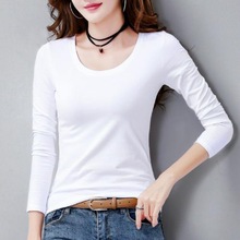 衣服女衫打底95百T2023版内搭白色新款修身潮搭恤春秋t韩长袖上衣