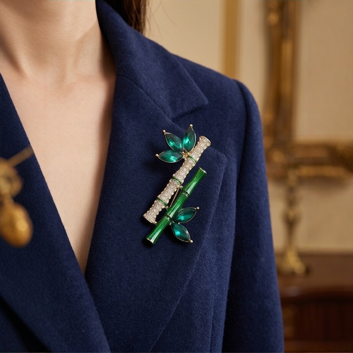 Bamboo brooch