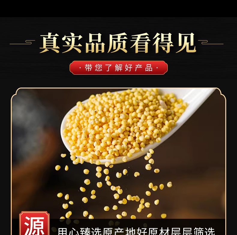 Shu Mi (Panicum miliaceum) — Broomcorn Millet Grain for Congee & Five-Grain Porridge quality and texture