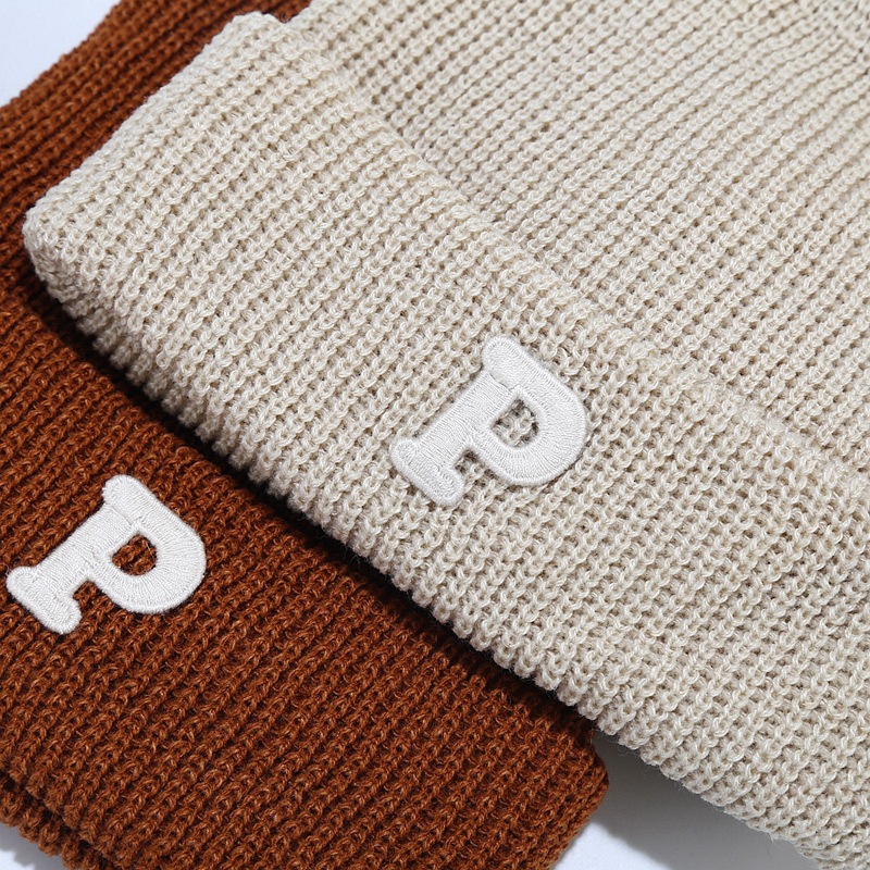 Korean version new loose big head circumference P letter knitted women, trendy stylish face, small woolen for autumn and_voghion.com