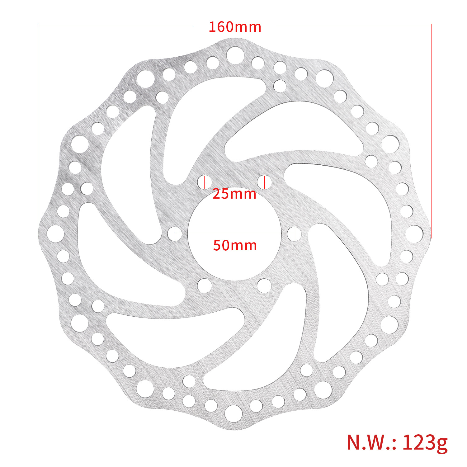 Modified scooter disc brake, 160mm