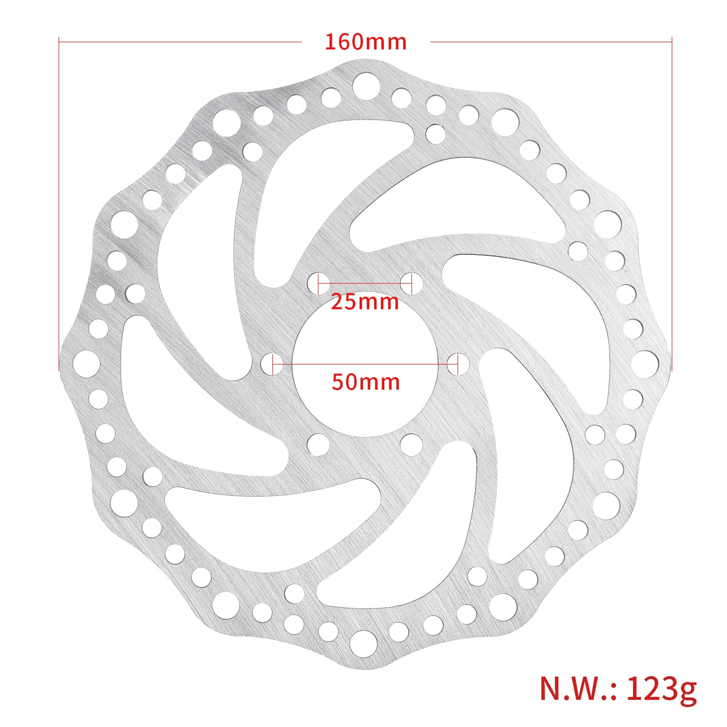 Modified scooter disc brake, 160mm