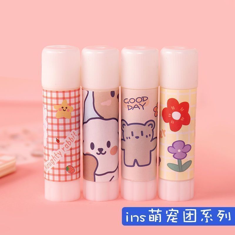 固体胶棒手工胶水学生可爱少女心卡通固体胶儿童胶水高粘度学生用|undefined