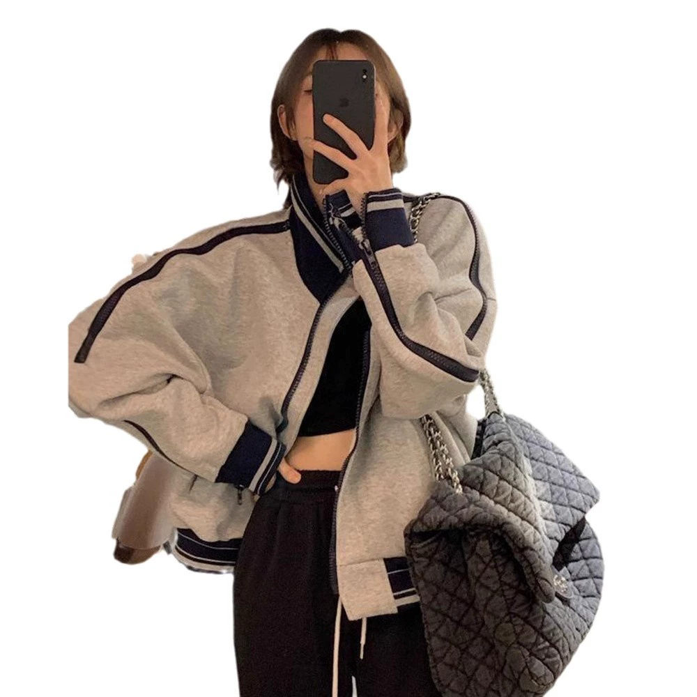 Пальто осеннее полуботине в стиле Chanel для подростков, для отдыха, школьная форма в бейсболистском стиле