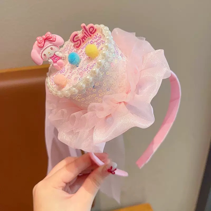 小女孩生日帽子皇冠发箍女童樱桃蛋糕头箍儿童公主风网红洋气头饰|undefined