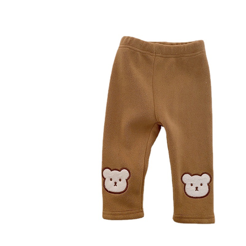 Polainas de invierno para niños ropa de invierno para bebés polainas forradas de lana olímpica pantalones engrosados para bebés pantalones calientes para bebés