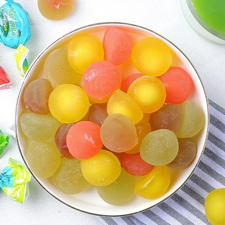 Russian imported Kangji brand fruit candy snack juice strawberry filling New Year's treat candy leisure soft candy Q candy