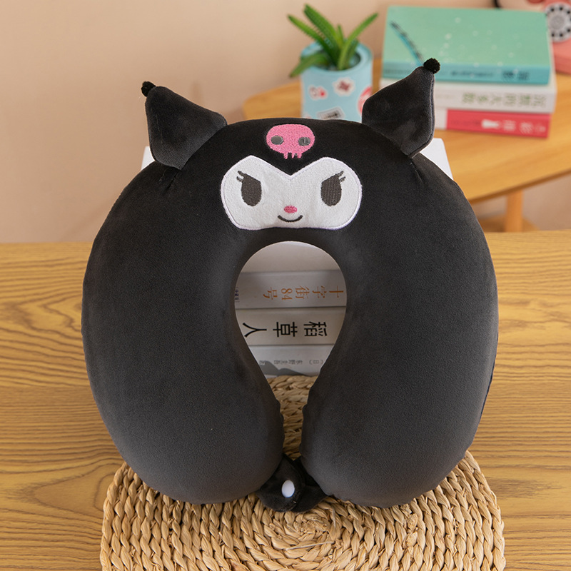 Almohada en forma de U de negocios, almohada para el almuerzo de oficina, viaje de negocios, almohada para el cuello de rebote lento, almohada en forma de U de espuma con memoria de joroba
