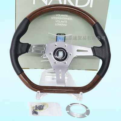 Steering wheel Steering Wheel Modification 14inch D-Type - black