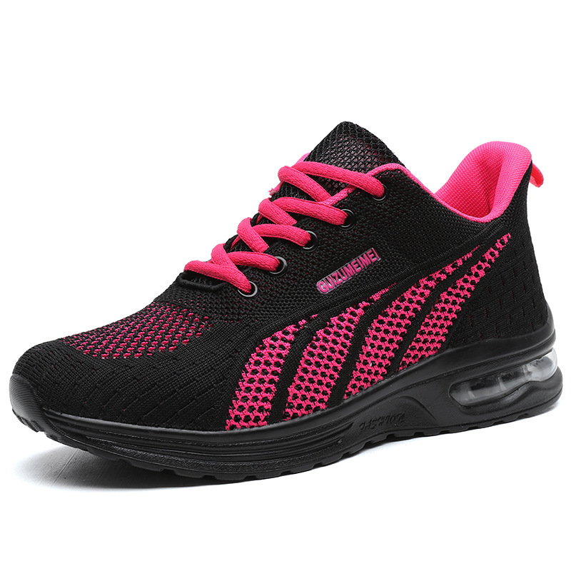 Zapatos de mujer 2024 primavera nuevo hueco red única gran cojín de aire ventilado amortiguador ligero ocio deportes transfronterizos tamaño grande