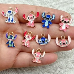 漫画ミニステッチ DIY オイルドロップジュエリーアクセサリー合金ペンダントキーホルダーイヤリングネックレスブレスレットペンダント