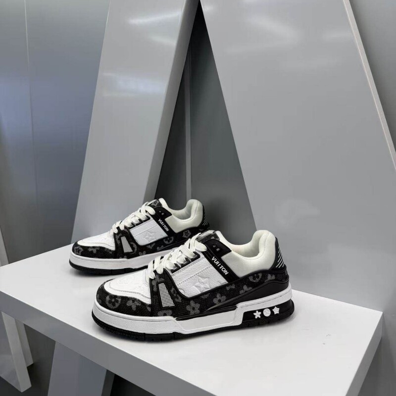 Cross-Border Black Warrior Men's Shoes, New Spring and Autumn Trendy Versatile Autumn Sports Casual White Sneakers for Men and Women