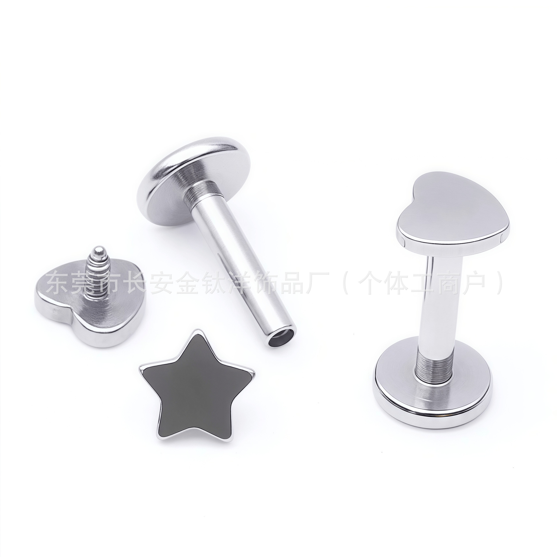Labret piercing jewelry detail image