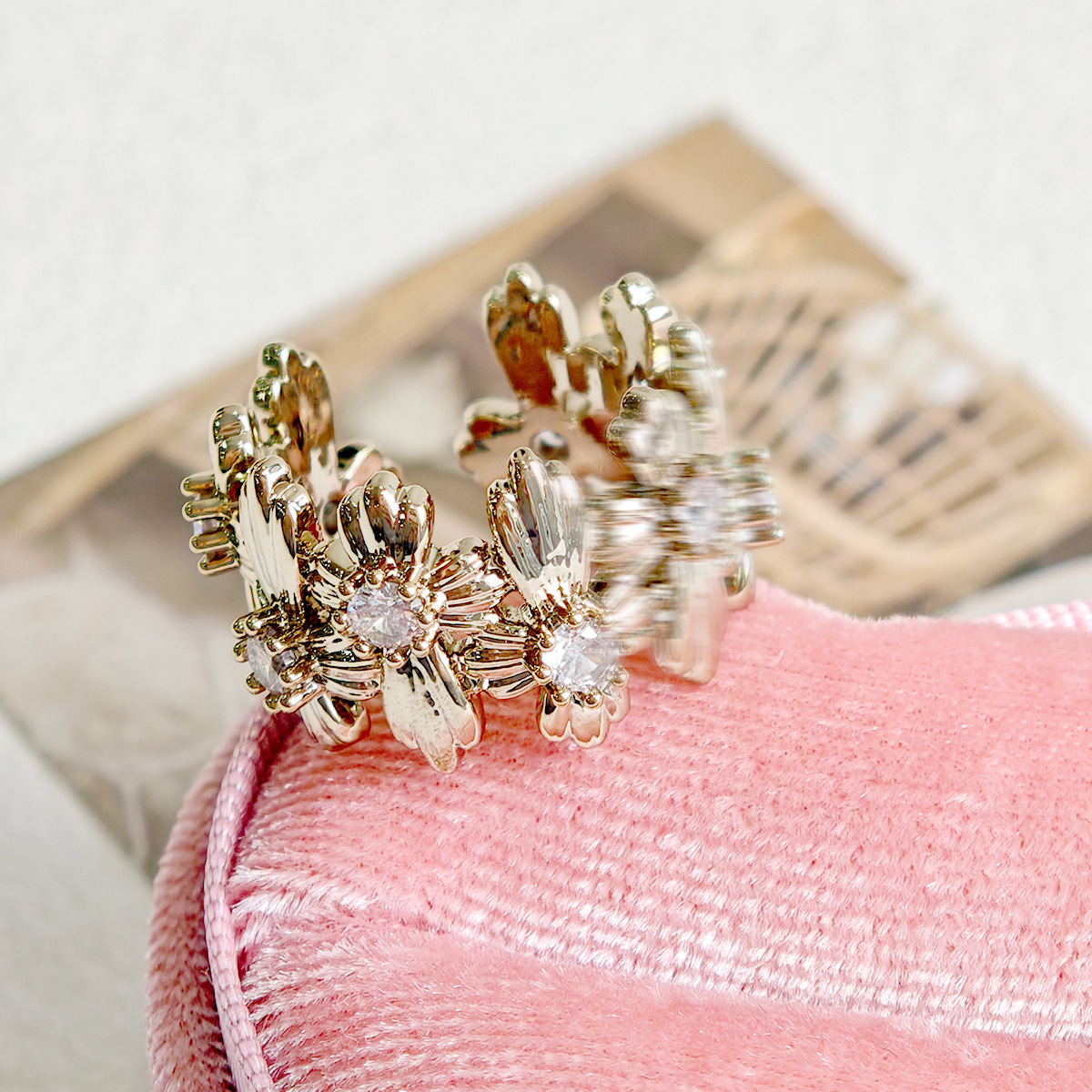 Jz0071 franc flower wide ring