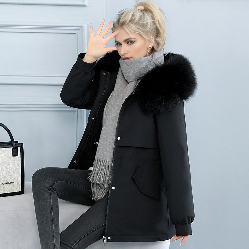 Women's Winter Coat Warm Thickened Cotton Jacket Medium Long Style_voghion.com