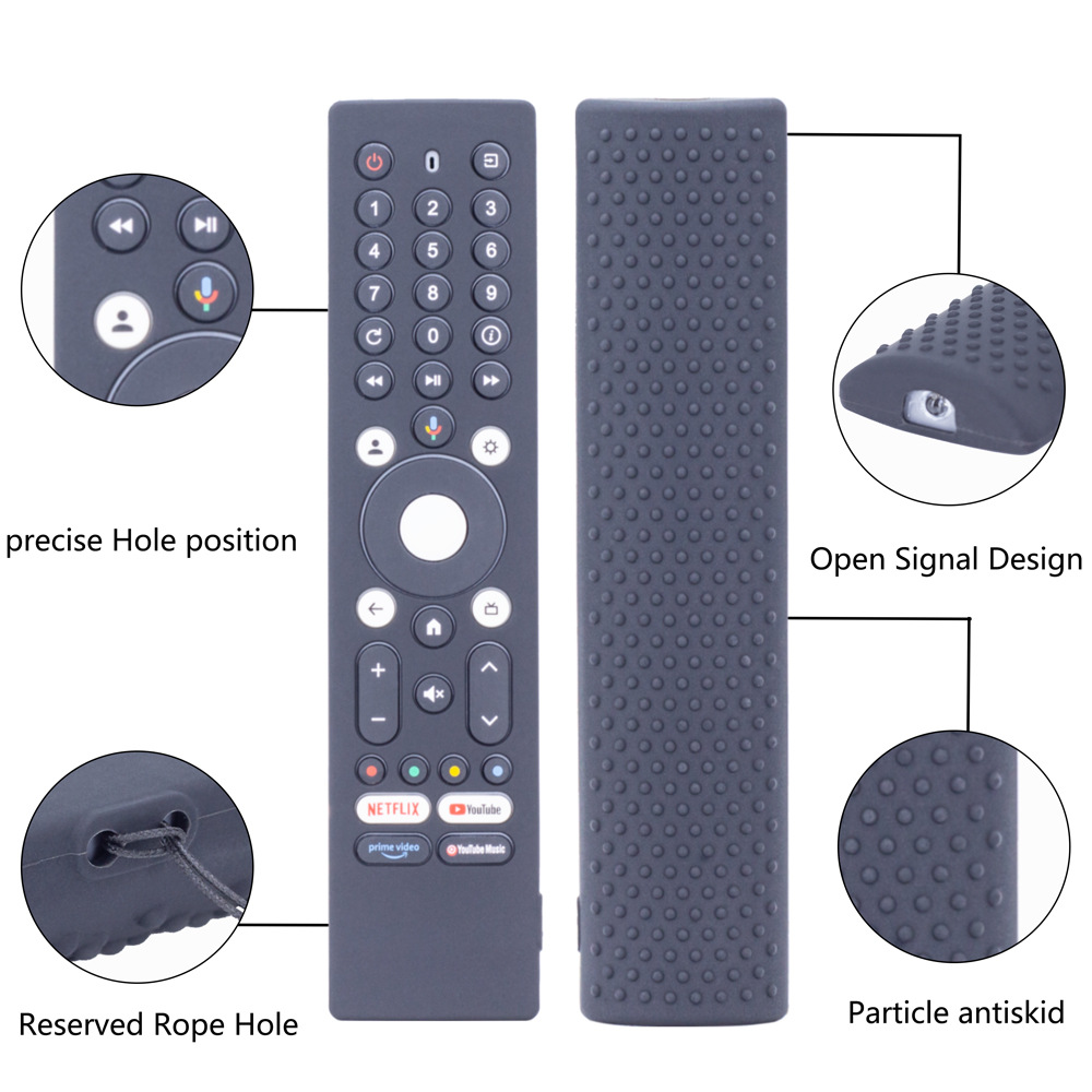 Aplicable a JVC RM-C3295 4K TV control remoto cubierta de silicona hueco grueso cubierta anticaída de luz nocturna image 5