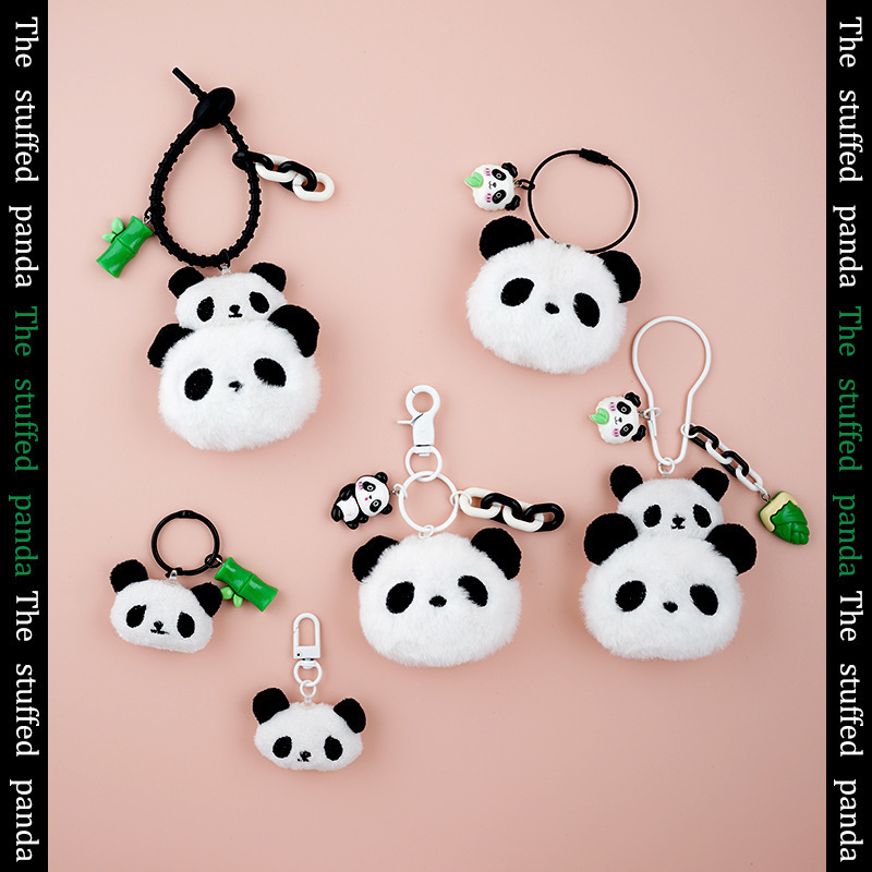 Chengdu Panda Doll School Bag Pendant Keychain Cute Stuffed Toy Various Car Doll Bag Pendant
