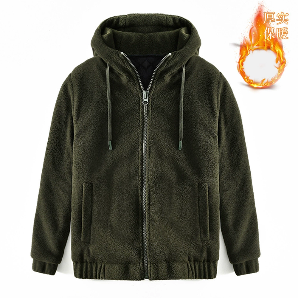 L137 осенне-зимний Кардиган с капюшоном теплое однотонное карманное пальто утолщенный Пушистый свитер пальто цельная доставка