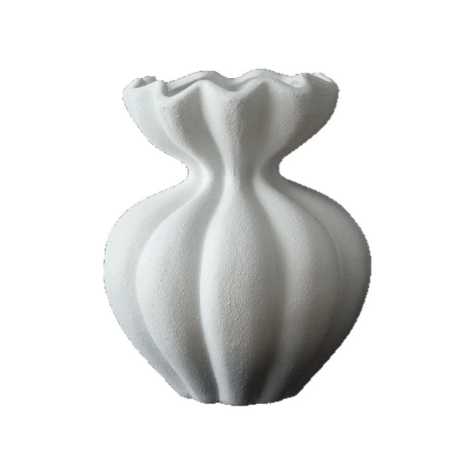 Wasabi style French large vase white high-end ornament dining table living room home Nordic style retro ceramic vase