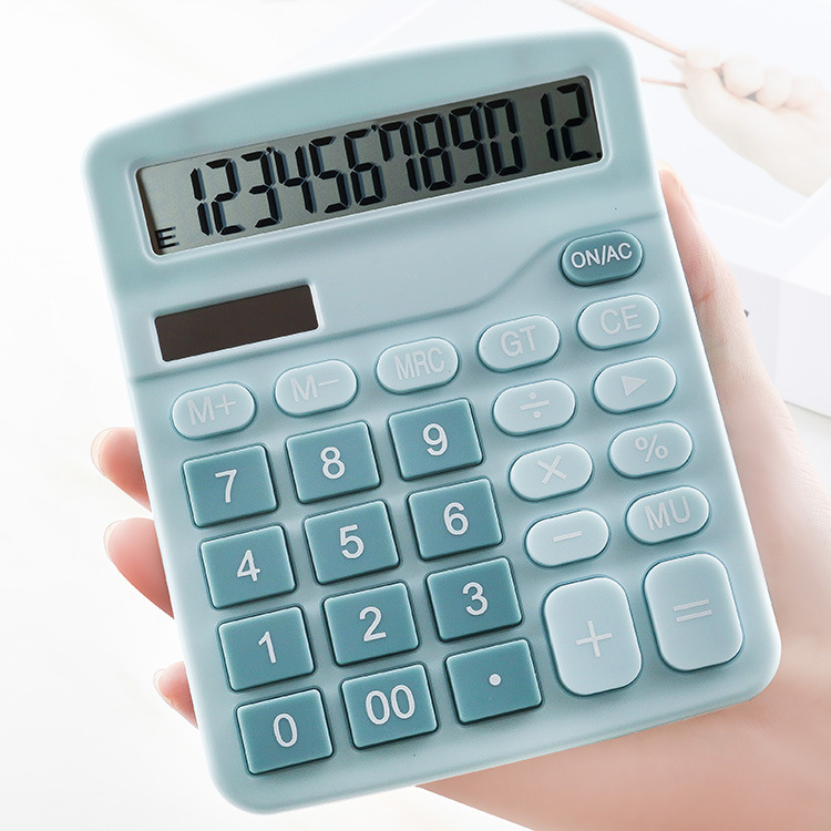 真太阳能计算器12位显示财务办公用学生计算器厂家批发商务计算器