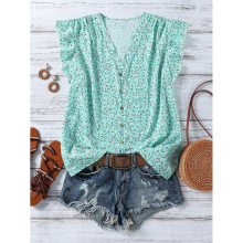H 91520 V-neck printed short-sleeve shirtV��ӡ���������