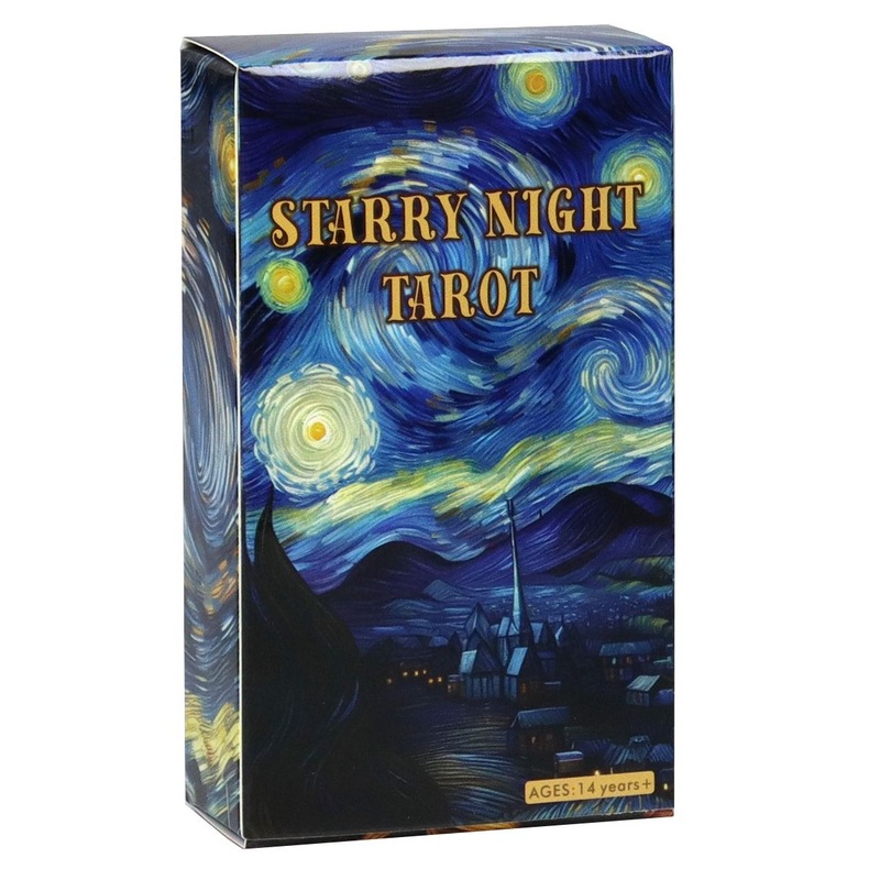 Jogo de cartas de tarot starry night em inglês para festas_voghion.com