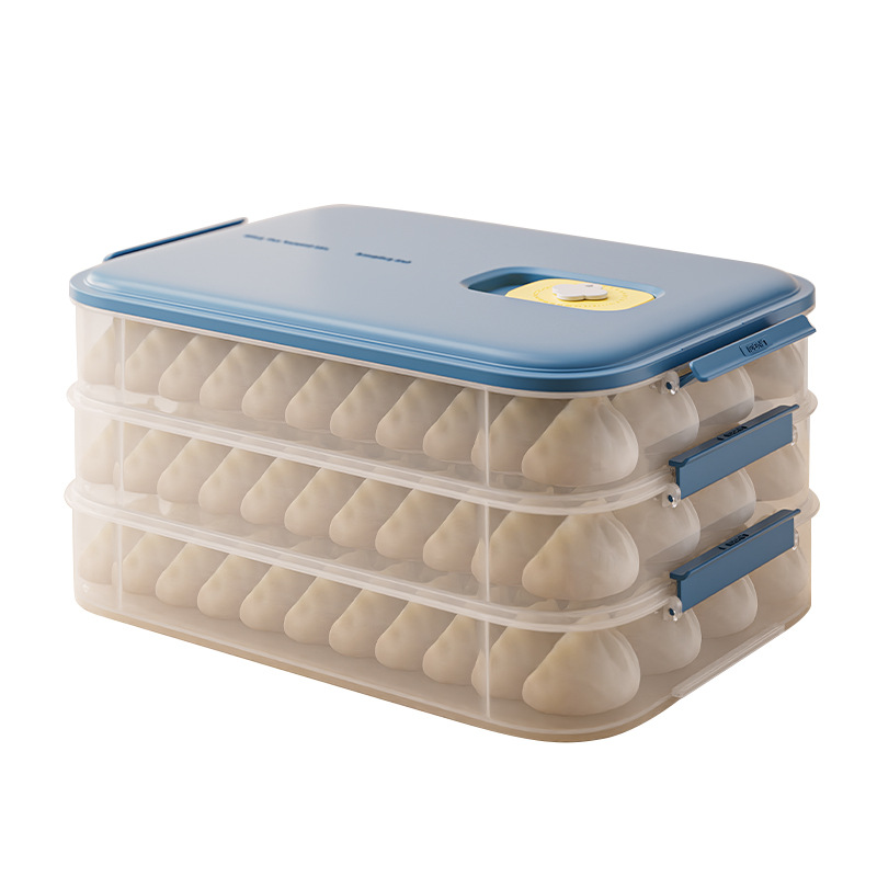 Caja de almacenamiento de dumplings caja de congelación para refrigerador casera de salsa de grados de alimentos congelación rápida de plato especial para organizar artefactos mágicos