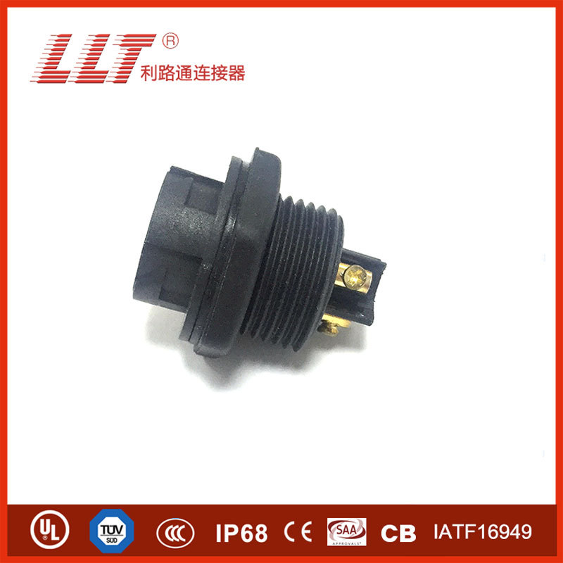 M19 push lock front panel mount connector design