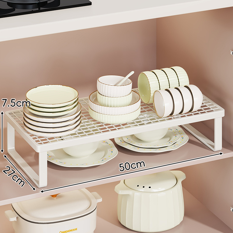 Estante Organizador Multicapa de Vajilla de Hierro Multifuncional para Cocina image 12