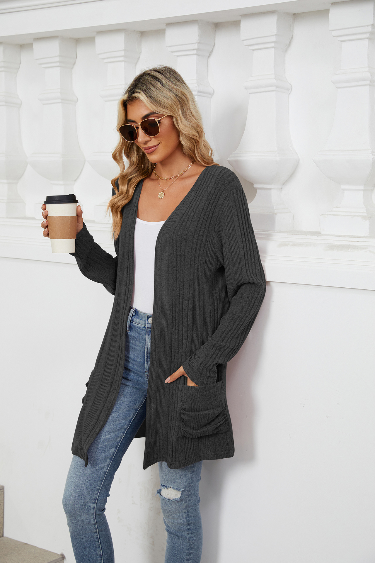 490g Weight Long Sleeve Sleeve Length Placket Placket Type Regular Sleeve Sleeve Type Nylon, Spandex, Polyester Fabric Type Long Top Length Cardigan Tops Type Holiday, Daily Occasion Collarless Neckline Regular Fit Fit Type Solid Color Pattern Winter, Autumn Season Women's Gender Casual, Elegant Style Wholesale Women's Casual Elegant Solid Color Long Sleeve Sweaters & Cardigans 13