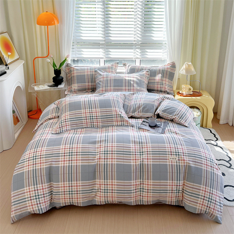 Set lenzuola matrimoniali cotone stile pastorale copripiumino set_voghion.com