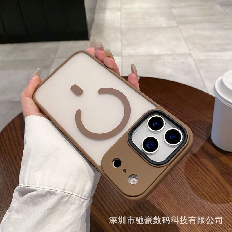 适用iPhone17promax肤感磨砂磁吸手机壳苹果16大孔全包防摔PC套15|undefined