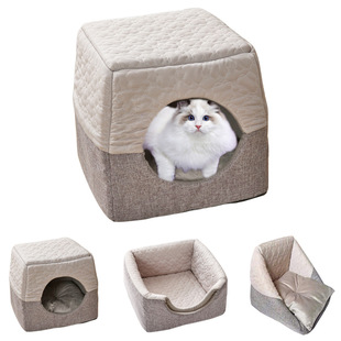 New Products Warm in Winter and Cool in Summer Multi-use Cat House Small Dog Pet Nest Semi-closed Cat Nest Available in Four Seasons