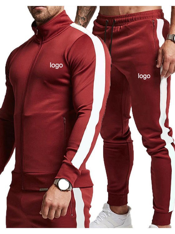 Trajes casuales transfronterizos nuevos hombres deportivos comercio exterior chaqueta de moda con cremallera trajes deportivos pantalones de manga larga 6643