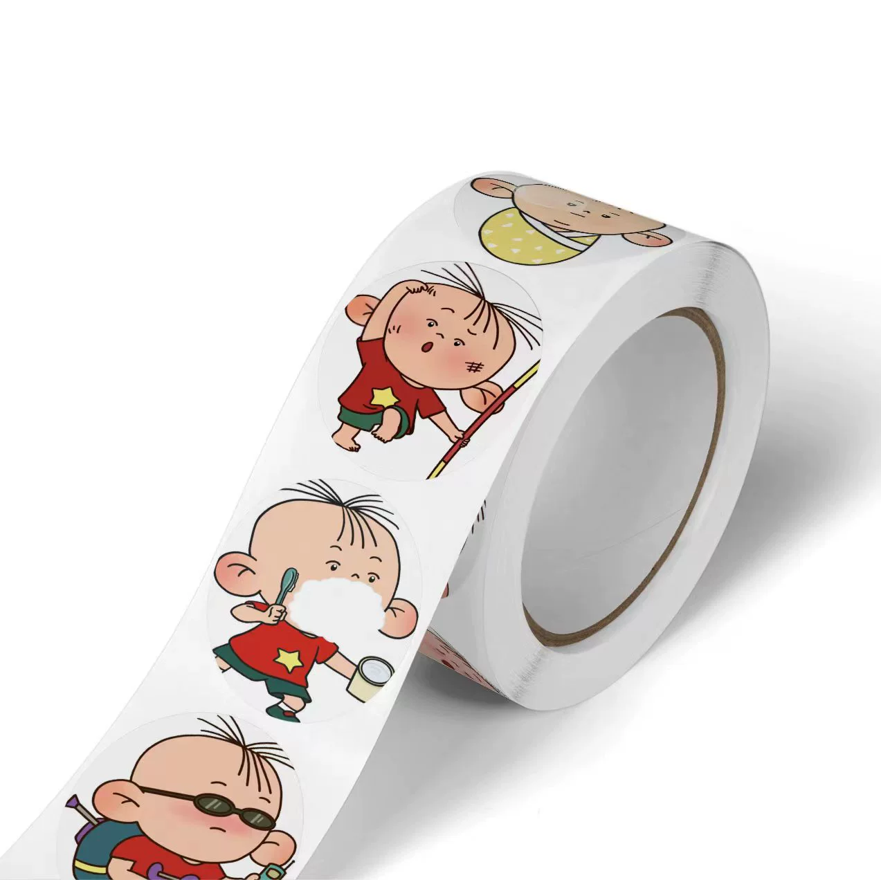 Sticker Roll (Hello Kitty) round cartoon stickers, assorted designs, birthday gift pack