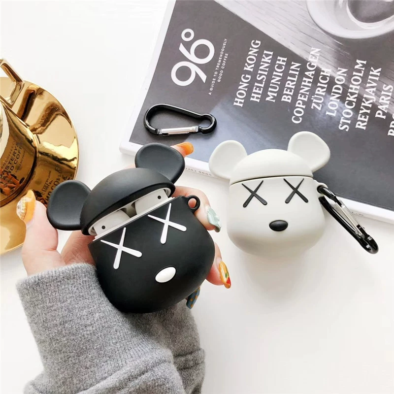 Совместимые силиконовые защитные наушники Cartoon, bluetooth, 2/, 3/, pro2