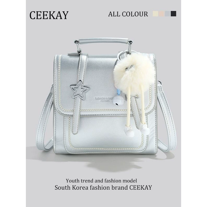 Genuine small design backpack, one-shoulder bag, fashionable universal shoulder bag, city style