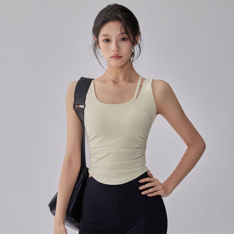 ヨガトップベスト女性用耐衝撃ランニングオールインワンプッシュアップ胸縮小フィットネスブラランニング下着|undefined