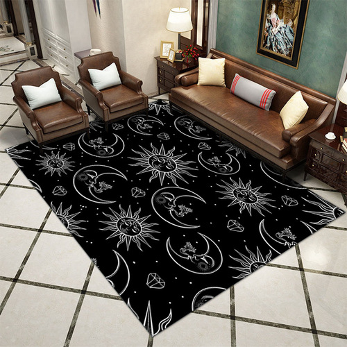 Cross-border spot 3D vision living room carpet Sun God Life Tree divination carpet Amazon custom sample wholesale