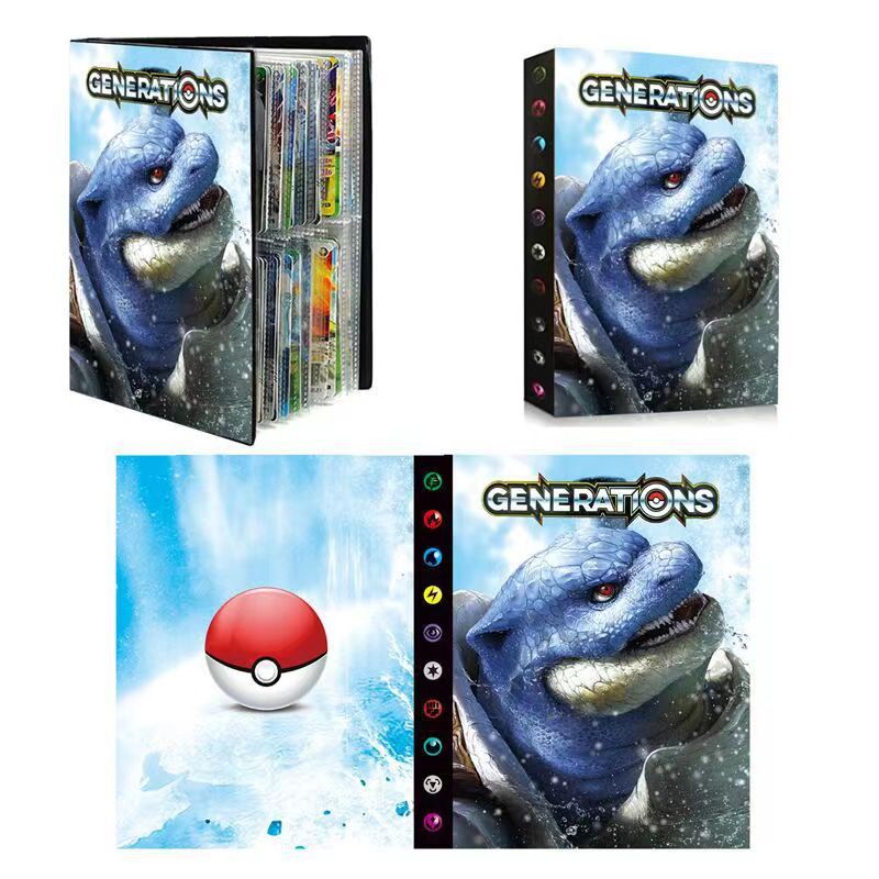 Bolsillo transfronterizo jingling bao ke meng de cuatro cuadrículas de gran capacidad en la parte delantera y trasera puede contener 240 tarjetas de gran capacidad libro de colección