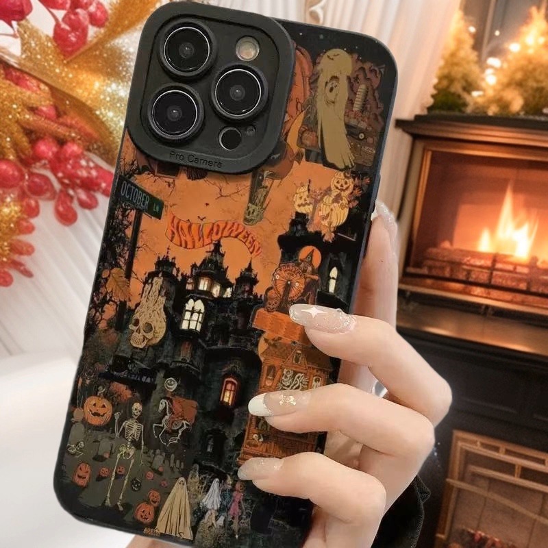 幽灵万圣节适用苹果16Promax手机壳跨境iPhone15ins风14/13欧美12|undefined