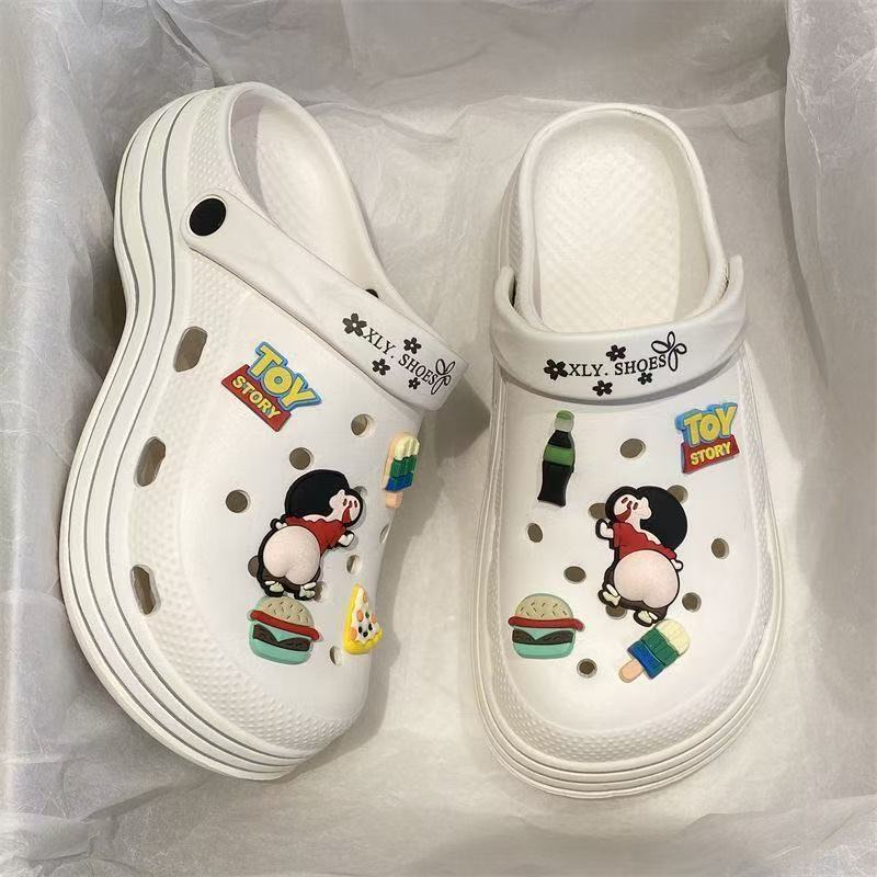 [쓰리라인 크록스] 화이트 [크레용신짱]