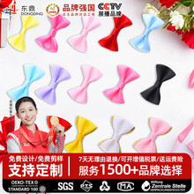 迷你手工罗纹带蝴蝶结diy辅料纯色糖果色可爱玩偶mini领花装饰配