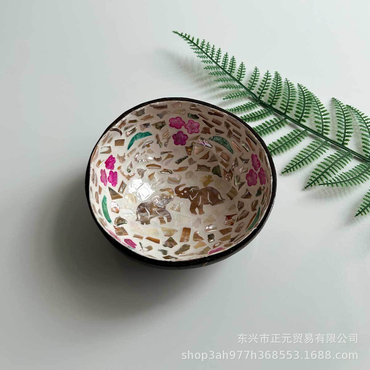 Tazón de coco, bandeja de almacenamiento de llaves de puerta de entrada, conchas de coco, tazón de cubiertos, decoración del hogar, bandeja de almacenamiento de dulces, semillas de melón