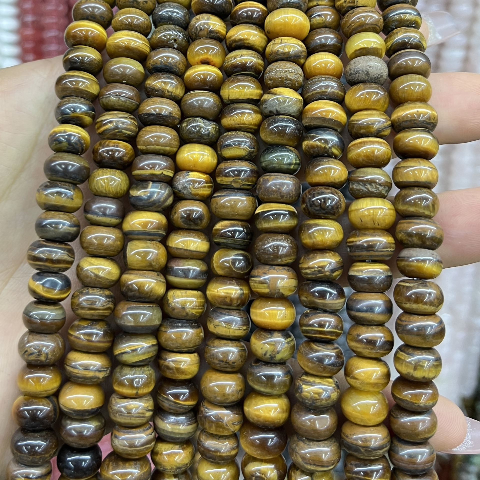 Piedra natural 5 * 8 Abaco Piedra Shoushan DIY accesorios de joyería collar de cuentas separadoras cuentas de posicionamiento cuentas al por mayor