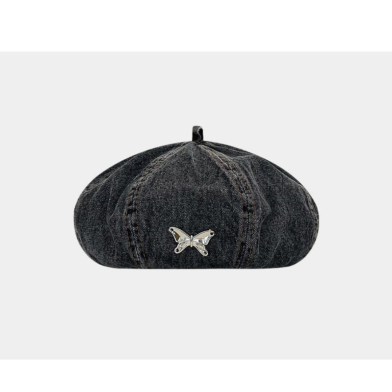 2024 nuevo lavado mariposa vaquero boina mujer primavera y otoño viaje delgada calle versátil nicho pintor sombrero